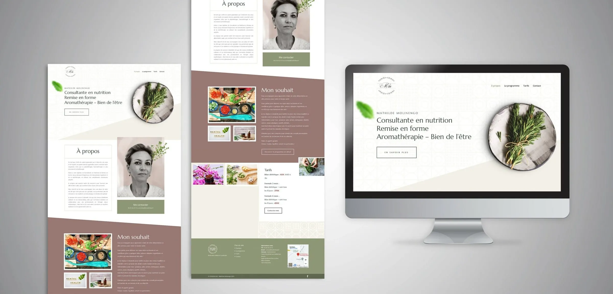 Site Cookinlove sur ordinateur et ses pages intérieures