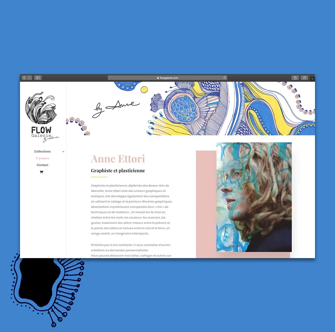 Page de présentation de l’artiste Anne Ettori