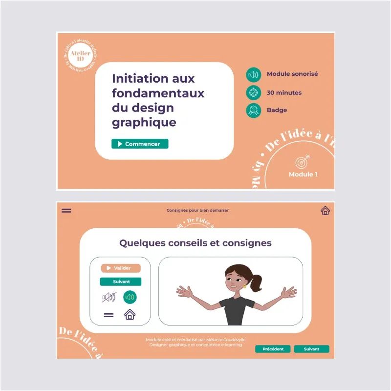 Module sonorisé « Initiation aux fondamentaux du design graphique »