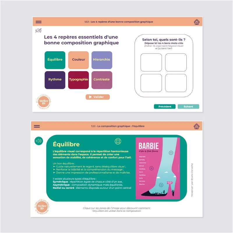 Activité Storyline sur les repères d’une bonne composition graphique