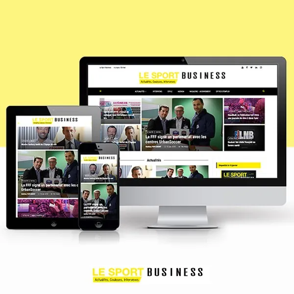 Site Le Sport Business sur ordinateur, tablette et mobile